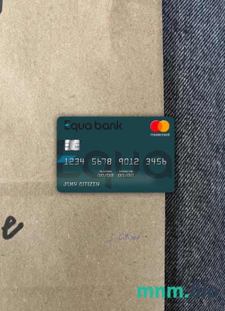 Czech Equa bank wygląd zdjęcia mastercard skan PSD + zdjęcie